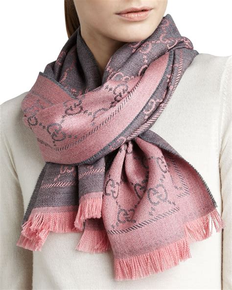 pink gucci scarf|gucci oversized scarf.